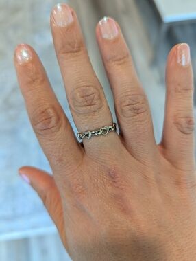 Pandora Sterling Silver Knotted Heart Ring Size 7 (54) Love Knot Stackable